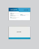 Simple creative Elegant professional minimal minimalist modern shape Layout double sided landscape flat design corporate horizontal name visiting business card vector