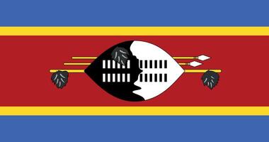 Eswatini Flag Illustration vector