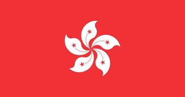 Hong Kong Flag Illustration vector