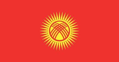 Kyrgyzstan Flag Illustration vector