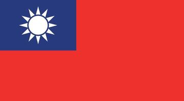 Taiwan Flag Illustration vector