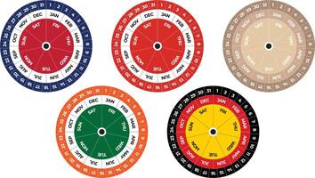 Laser Cut Creative Multilayer Perpetual Calendar Design - Presentation vector