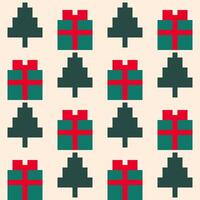 Christmas pixel art pattern. vector