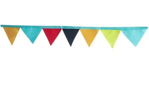 Colorful party bunting flags on white background with clipping path photo