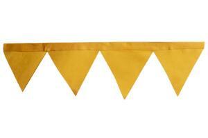 Vibrant yellow triangular pennant banner for celebrations photo