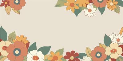 A floral border with a blank space for text vector