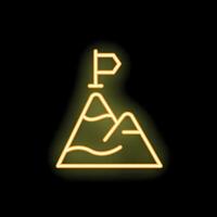 This neon sign is representing the concept of achieving a goal vector
