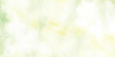 White background texture with green watercolor grunge. Green sky gradient watercolor background with clouds texture. vector