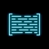 Bright glowing symbol of text editing cursor highlight vector