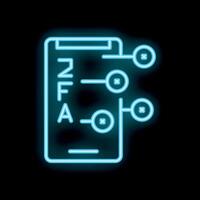 Smartphone showing ab testing concept with neon light effect vector