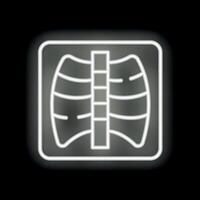 Glowing neon x ray scan on a black background vector