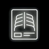 Neon x ray image glowing on a black background vector