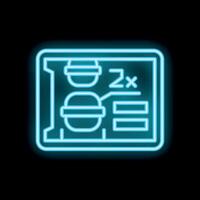 Neon icon of computer hardware representing ssd drive vector