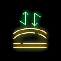 Neon breathable material icon showing airflow in fabric vector