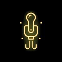 Neon icon of electric plugged showing power supply vector