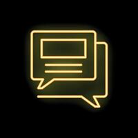 Neon speech bubbles overlapping communicating with each other vector