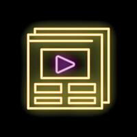Neon sign representing online streaming platform vector