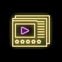 Neon online player showing five star feedback rating vector