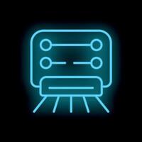 Neon icon of air conditioner blowing cold air vector