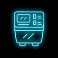 Neon icon of a power generator supplying electricity vector