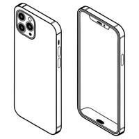 Sleek Smartphone Mockup for Minimalist Designs. vector