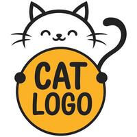 Artistic Cat Logo for Branding. vector
