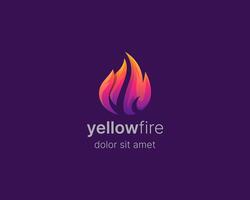 Abstract colorful fire with smooth gradient vector