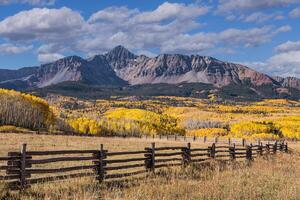 Autumn Color in the San Juan Mountains. Wilson Peak. photo