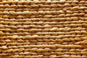 Weave texture or weave pattern background in macro view. Weaves patten classic retro background for design. photo
