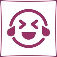 Face with Tears of Joy Icon Design vector