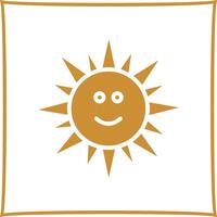 Sun with Face Icon Design vector