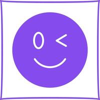 Winking Face Icon Design vector