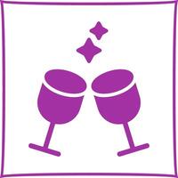 Wine Glasses Icon Design vector