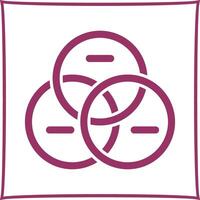 Venn Diagram Icon Design vector