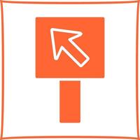 Diagonal Up Left Arrow Icon Design vector