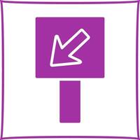 Diagonal Down Left Arrow Icon Design vector