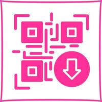 QR Code Download Icon Design vector