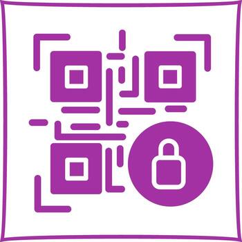 QR Code Encryption Icon Design vector