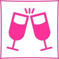 Wine Cheers Icon Design vector
