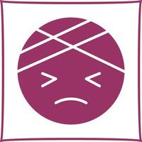 Face with Head-Bandage Icon Design vector