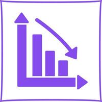 Chart Down Icon Design vector