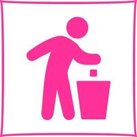 Litter in Bin Sign Icon Design vector