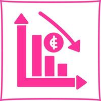 Money Down Icon Design vector