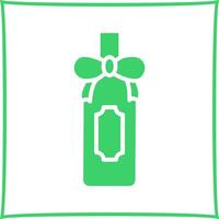 Wine Bottle with Bow Icon Design vector