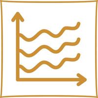 Spline Chart Icon Design vector