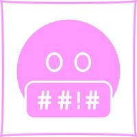 Face with Symbols on Mouth Icon Design vector