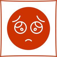 Pleading Face Icon Design vector