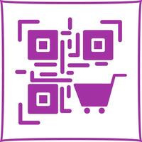 QR Code Shopping Icon Design vector