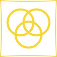 Venn Diagram Icon Design vector