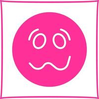 Woozy Face Icon Design vector